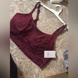 Auden Women's Deep Red Lace Bralette